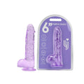 Loving Joy 6 Inch Dildo with Balls Purple