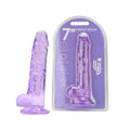 Loving Joy 7 Inch Dildo with Balls Purple