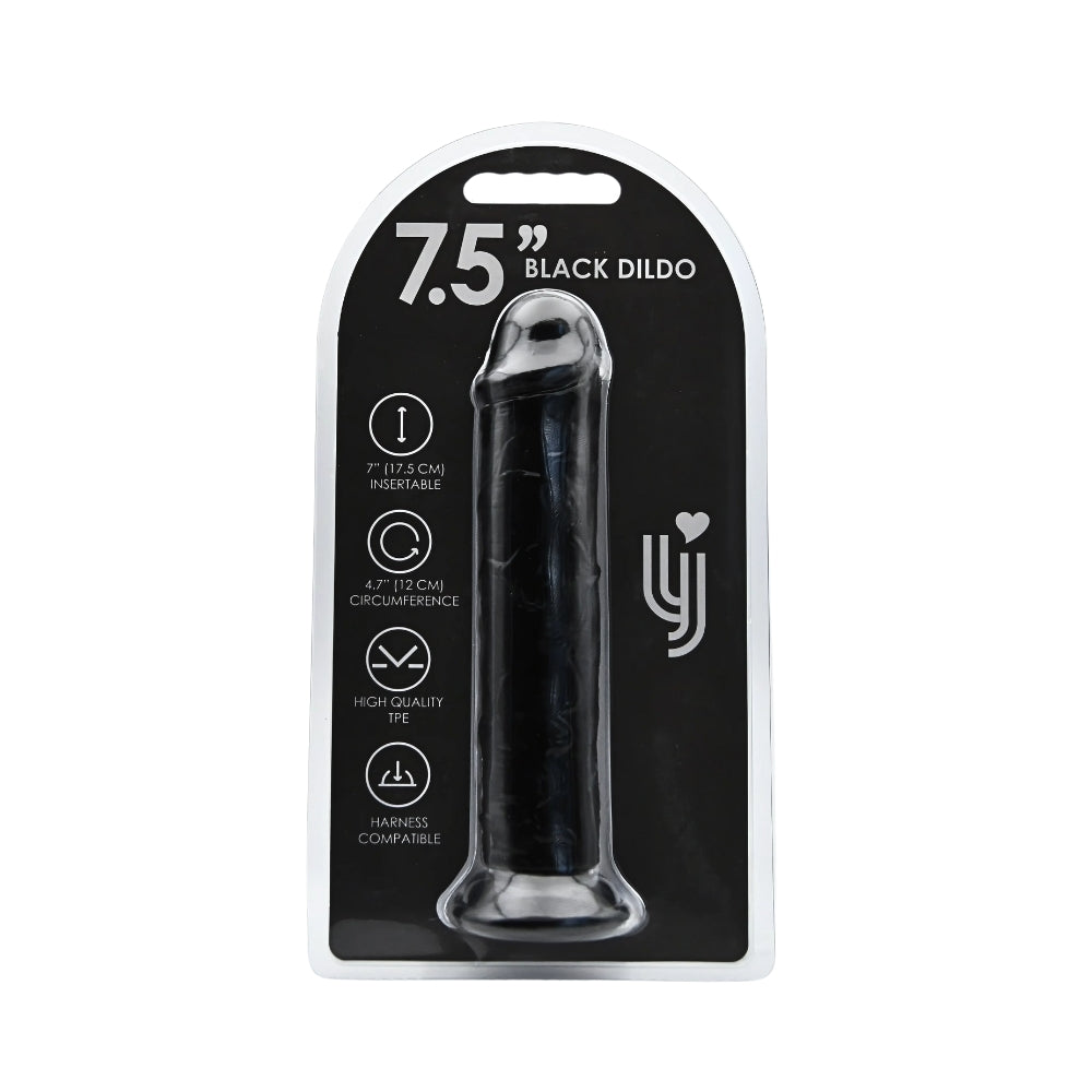 Loving Joy 7.5 Inch Suction Cup Dildo Black