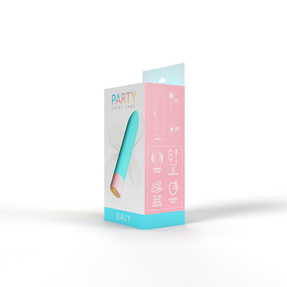 Party Color BALY Bullet Vibrator Blue